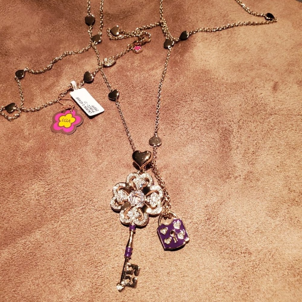 Lauren G Adams 42" Key & Lock Necklace